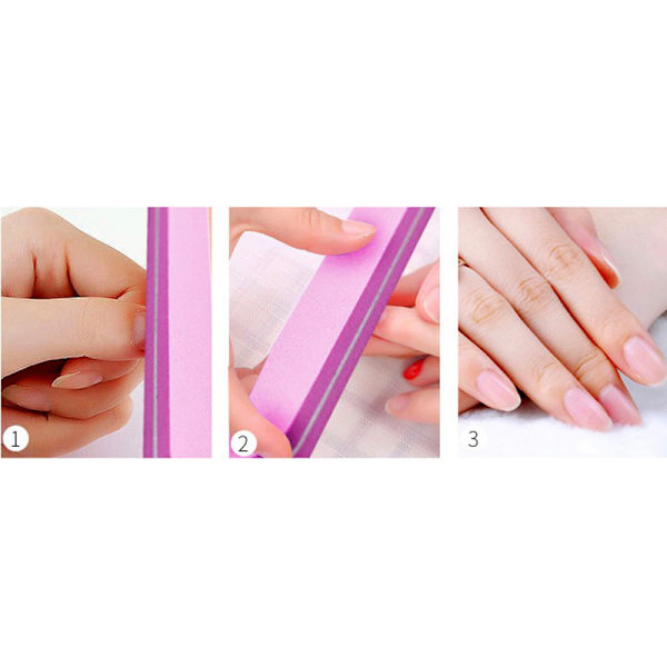 10st set Tvättbar nagelfil med slipsvamp Straight
