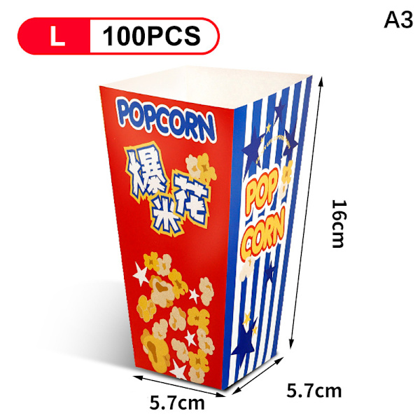 Engangs Popcornbøtter Beholderholder Papirkopp Popcorn B A3