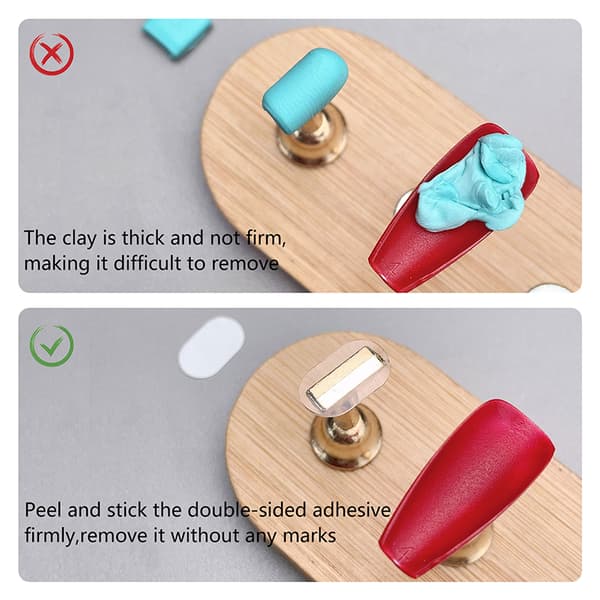 Nail Practice Stand Holder Sticker Nail Stand Dobbelsidig tape