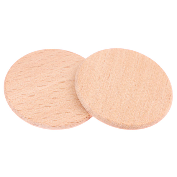 10 stk 3,8 cm runde skiver ubehandlet treskive trebiter håndverk 10pcs