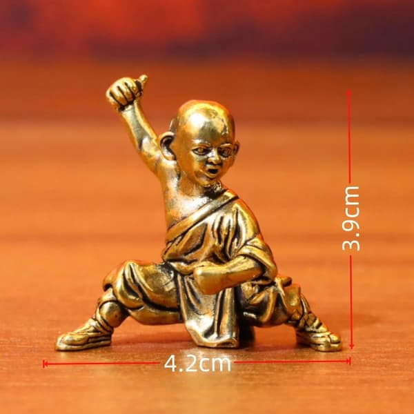 Messing Kung Fu Munkefigur A3