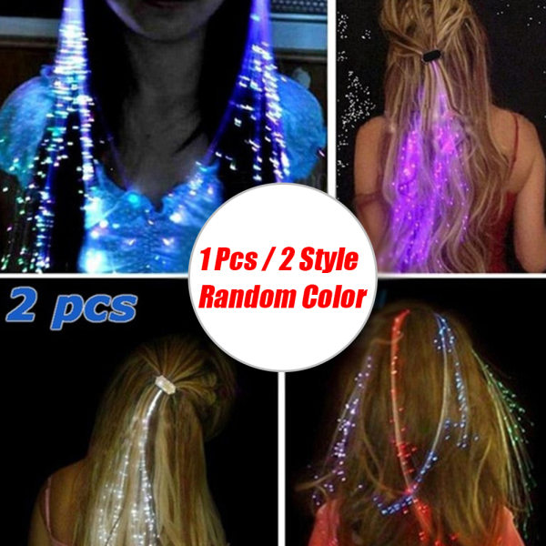 5 st ljusavgivande LED fiberoptisk tråd hårnål B