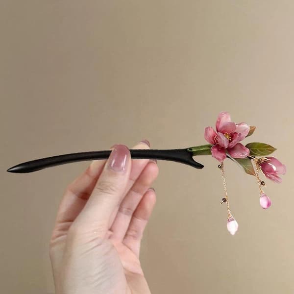Blomsterhårpinne Hårnål Retro Tradisjonell Hanfu Blomst