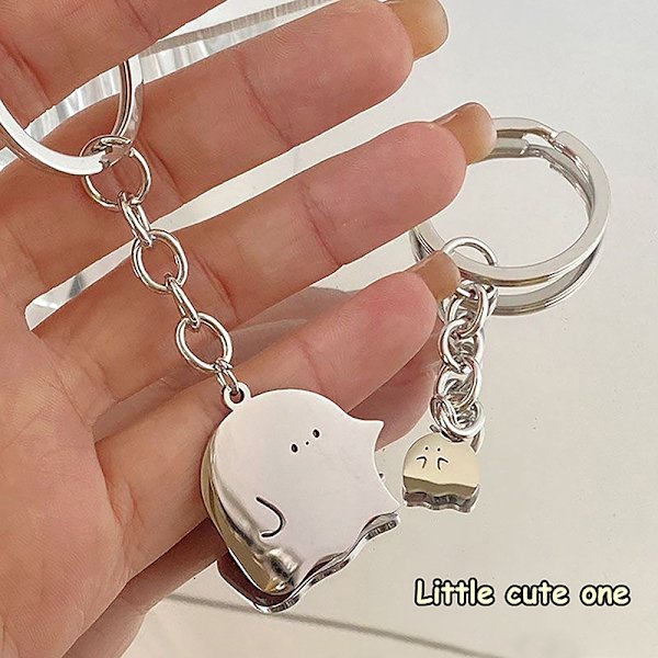 Mote tegneserie Little Ghost Par nøkkelring anheng e nøkkelring A4