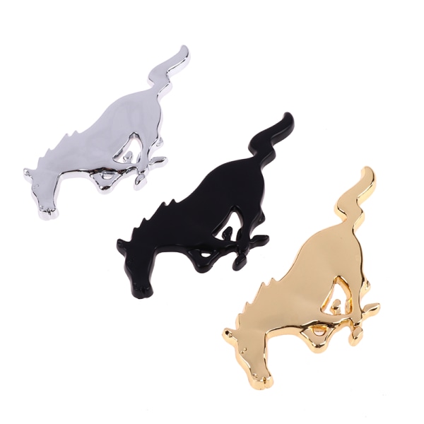 3D Horse Metal Car Logo for Ford Mustang New Mondeo Focus gold