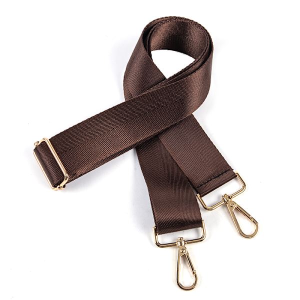 80-140CM Udskift skuldertaskerem Coffee Gold buckle