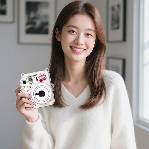 För Instax Mini 12 Transparent Kameraskyddsfodral Utan S D