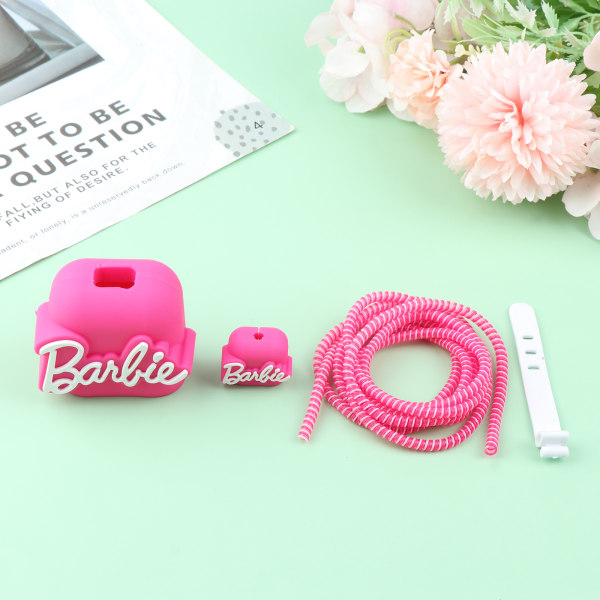 1Set Pink Barbie Data Cable Suojakuori Cover Prot