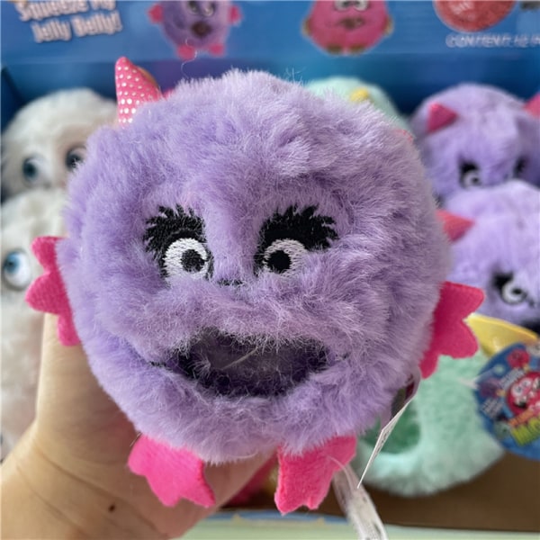Cartoon e Animal Plush Grape Ball Toy Antistress Pinch Toy White