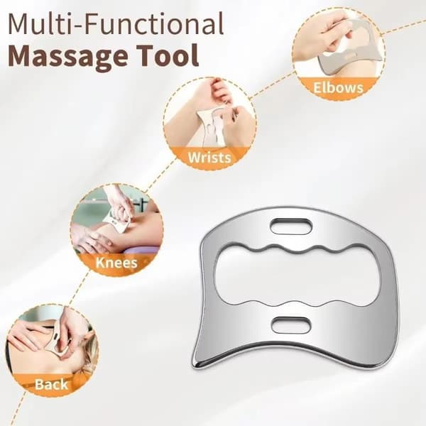 Fascia Gua Sha-bræt i rustfrit stål B