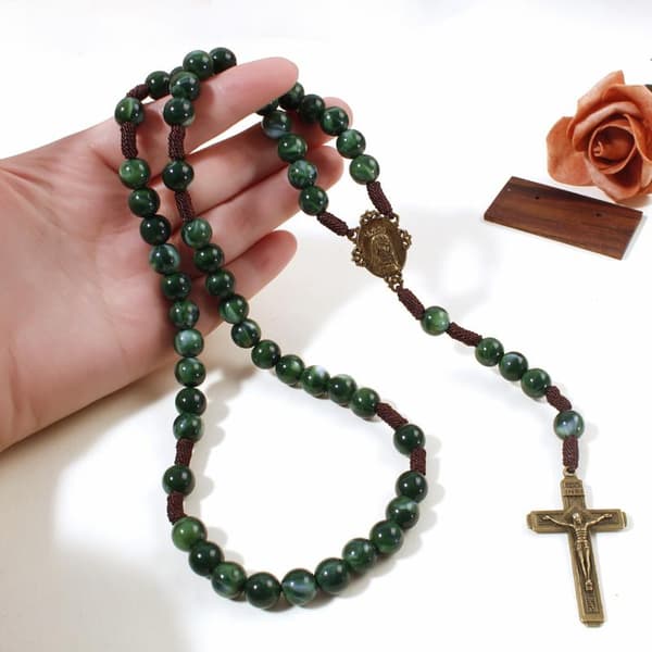 St Benedict Rosenkrans Halsband Katolsk Jesus Kristus Kors C A1