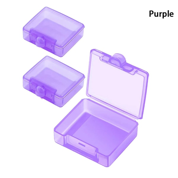 3 stk Pill Tablet Box Organizer Medisinholder Oppbevaringssmykker Purple