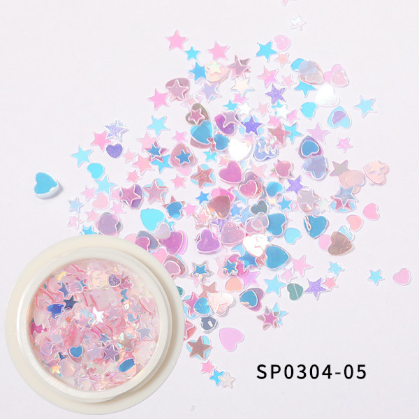 Juldekorationsspetsar Snöflingor Naglar Paljetter Nagelkonst Glitter 5