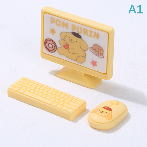 Dukkehus Miniature monitor tastatur mus sæt Dekoration Access A1