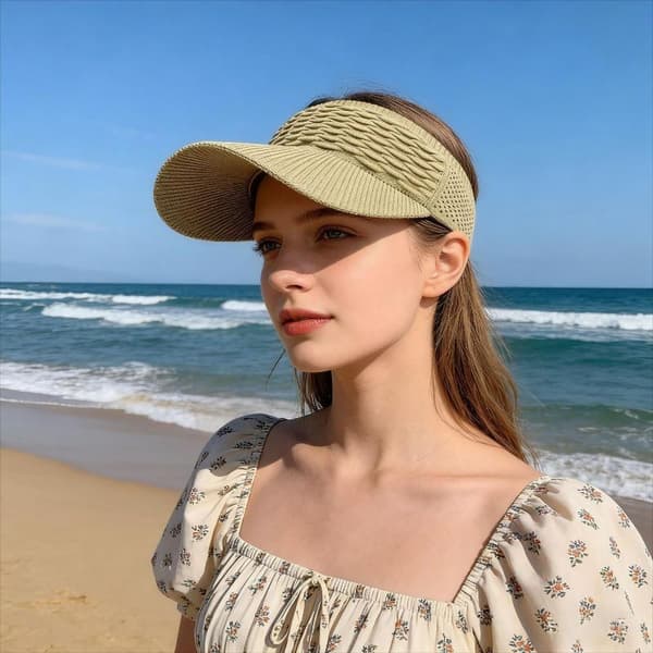 Modeveckad design Enfärgad hatt med stor brätte Utomhus Elasti A2