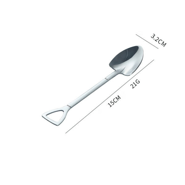 Kaffeskje Lery Sett Rustfritt Stål Retro Jern Spade Ice Cre A
