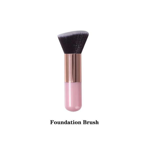 1 stk Rosa/lilla håndtak Big Size Makeup Brush Foundation Blush Pink Foundation Brush