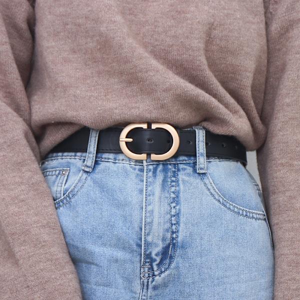 100 cm kvinnligt modebälte metall spänne bälte kostym jeanskläder Khaki