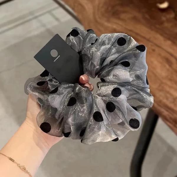 1 st Leopardmönstrad Oversized Scrunchie för kvinnor Elastisk Stor H A6