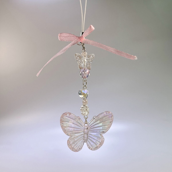 Creative Pink Kawaii Butterfly Star -puhelinkorujen riipus ja Butt