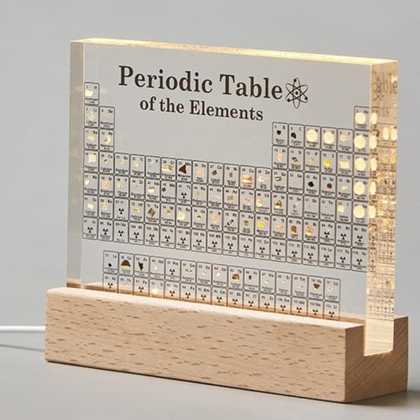 Akryl Periodisk Tabell Figurer Mendelejev Trykk Element Per D