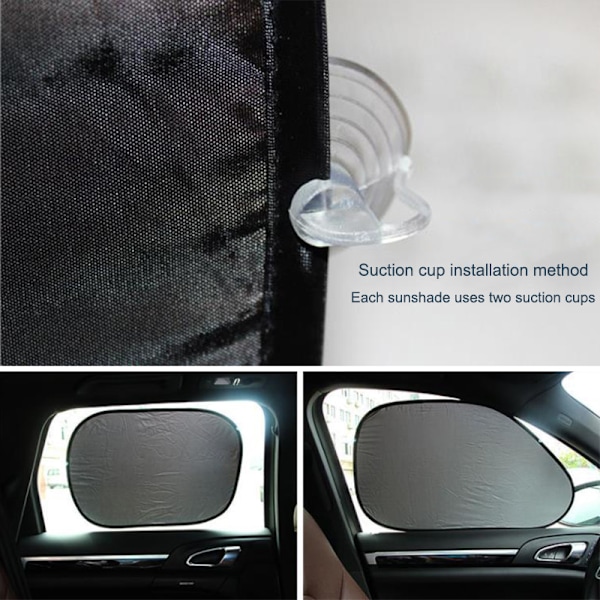 Vindskjermsolskjermer Sammenleggbar bilfrontvindusolskjerm for Mos 2pcs front seat side