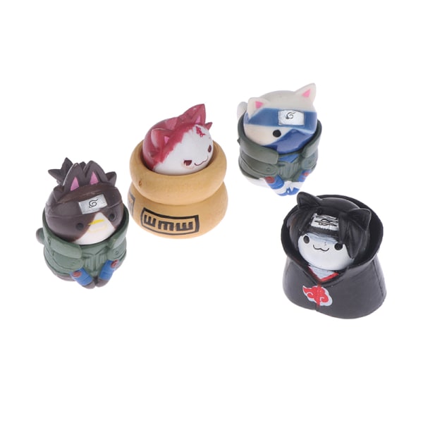 8st Anime Naruto Cat Doll Action Figur Rum Inredning Bil Ornament