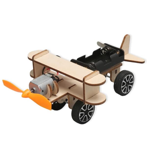 1 sæt DIY elektrisk flymodel legetøj træfly samlet B A3