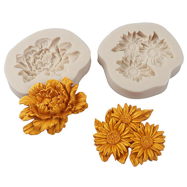 1st Pion Solros Lotus Molds Rose Flower Mould Dec C