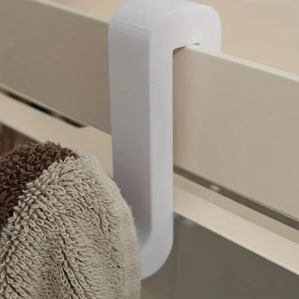 2 stk 3D kraftig dusjkrok White 2PCS