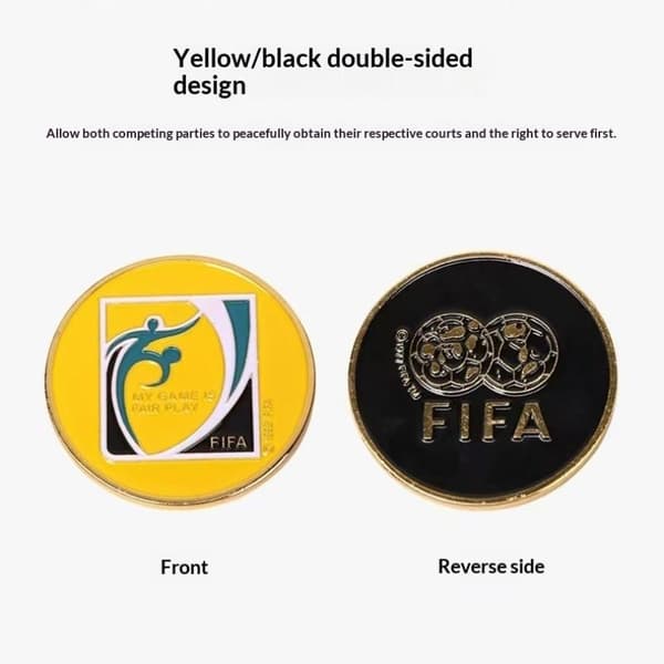 Zinklegering Side Pick Fodboldtræning Dommer Flip Mønt Side T CVA