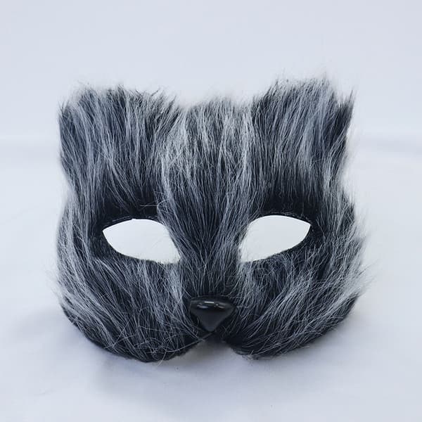 1PC Fox Mask Furry Halv Ansikte Djur Simulerad Katt Mask Hallowee Multicolor