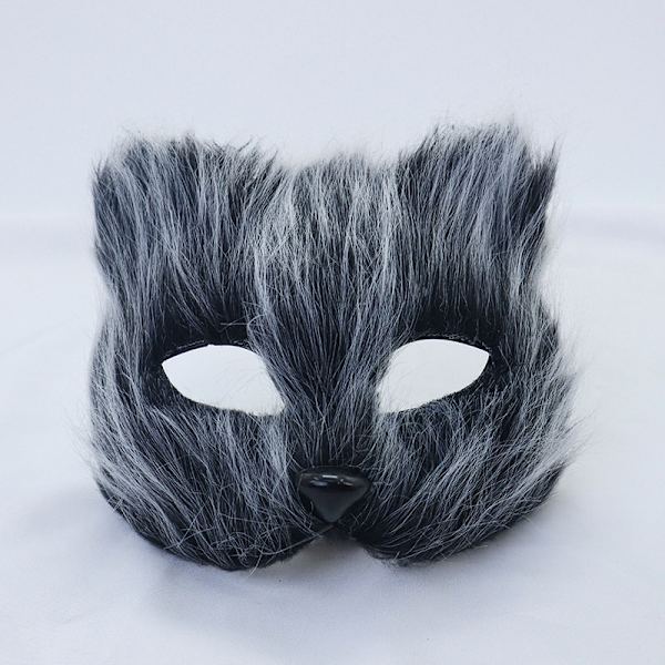 1PC Ræv Maske Pels Halv Ansigt Dyr Simuleret Kat Maske Hallowee Multicolor
