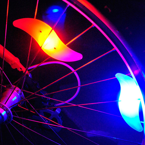 Cykel Hjul Eger Lys Vandtæt Balance Cykel LED Dæk Dæk Blue