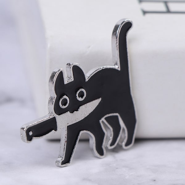 Cartoon Creative Black Cat Modeling Pop Emalje Pin Lapel Badges
