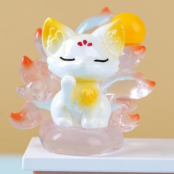 e Nine Tailed Fox Blind Box Figurer Transparent Design För De A5