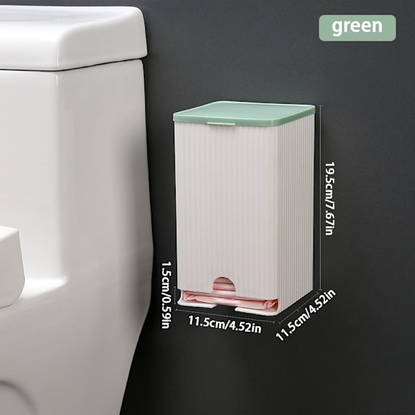 Veggmontert oppbevaringsboks for sanitetsbind Oppbevaring av silkepapir B Green