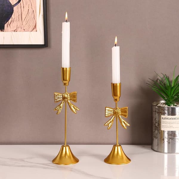 Ljusstakehållare Kit Mässing Guld Ljusstake Set Ljushållare A3