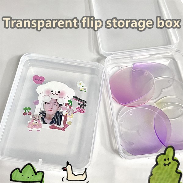 Transparent förvaringsbox Korthållare Film Förvaringsbox Sticker St
