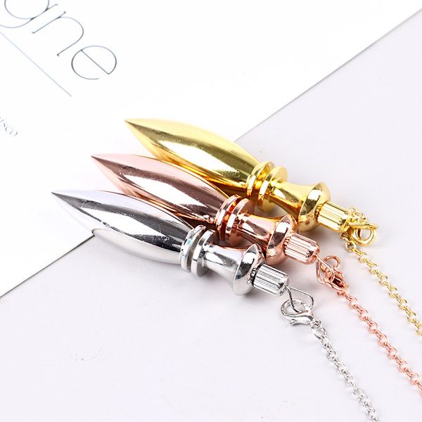 Metal Koppar Spiritual Point Pendel för DivinationHealing Dow Gold