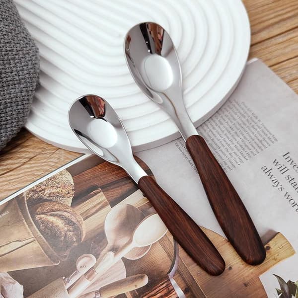 Kök Rostfritt Stål Bestick Dessert Ris Soppskedar Kitc L