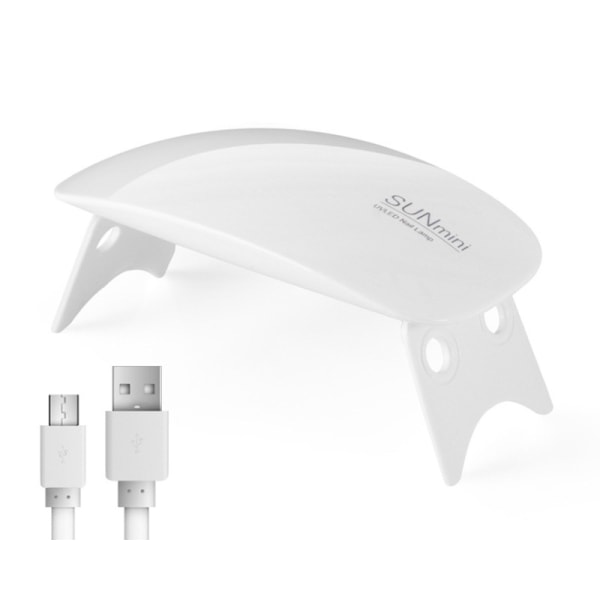 Bärbar Mini UV-lampa UV-ljus UV-hartshärdningslampa USB -laddning White