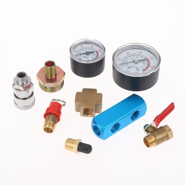 1 stk. lille gaslagertank trykadapter reformeret oppustelig 4CH copper block