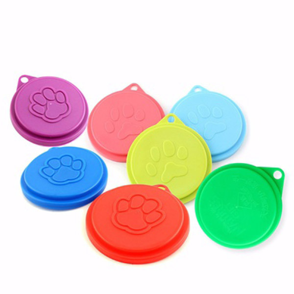 Pet Hund Kat Opbevaringsdåse Blikdæksel Låg Top Cap Random Color Reu