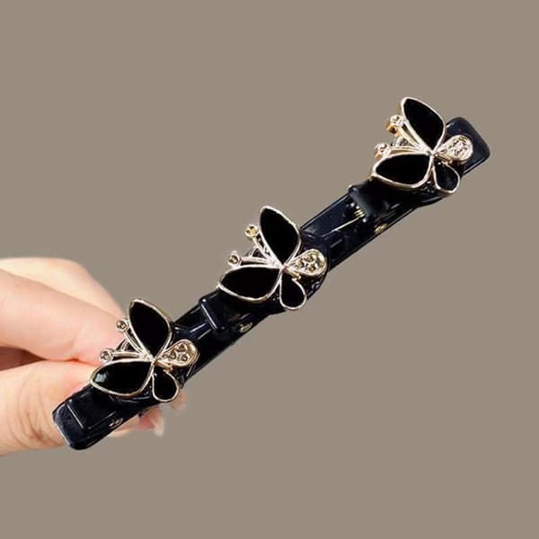 Sparkling Crystal Stone punottu hiusklipsit Double Bangs punottu A13