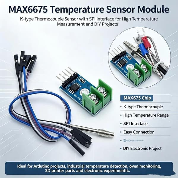 MAX6675-modul + K-typ termoelementgivare temperaturgrader A2