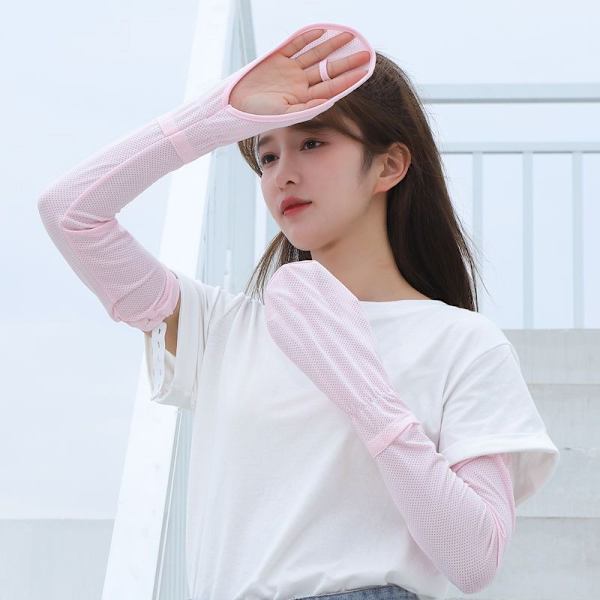 Ice Sunburn Sleeve Summer Arm Sleeves Driving Sun Protecti Pink