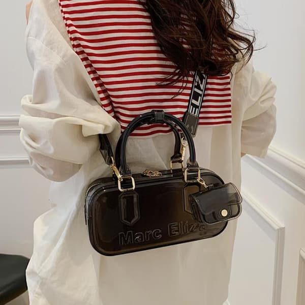 Transparent Axelväska Kuddeformad PVC Jelly Bag Utsökt M C