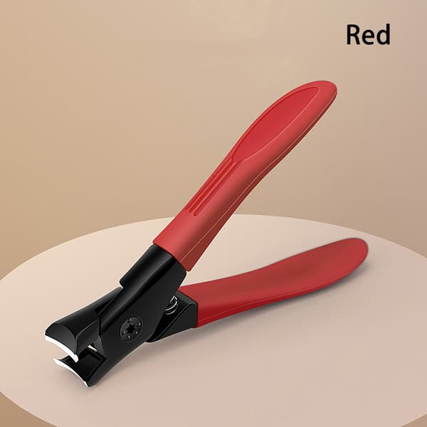 Negleklipper med bred munn i rustfritt stål med anti-sprutbeskyttelse Red