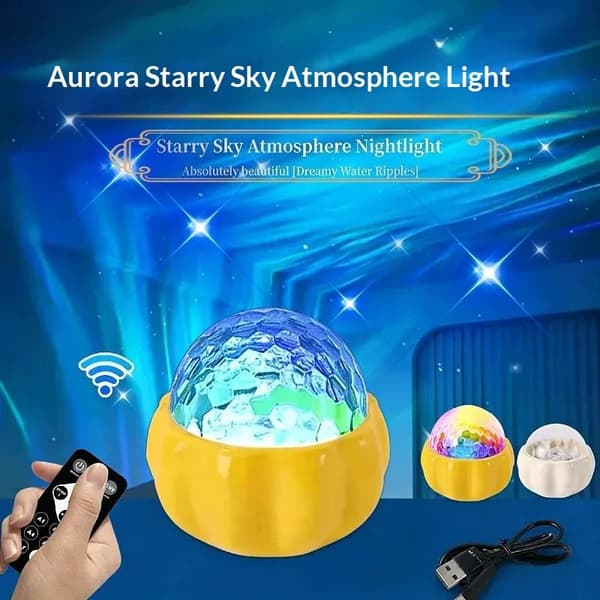 USB LED Nattlys Stjernehimmel Projektorlampe DC5V RGB Fjernkontroll White